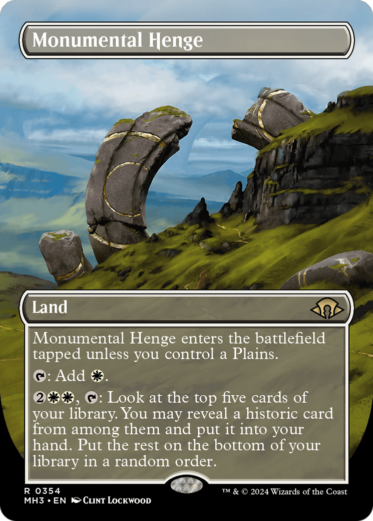 Monumental Henge (MH3-354) [Modern Horizons 3] (Borderless) Foil MTG Single Modern Horizons 3