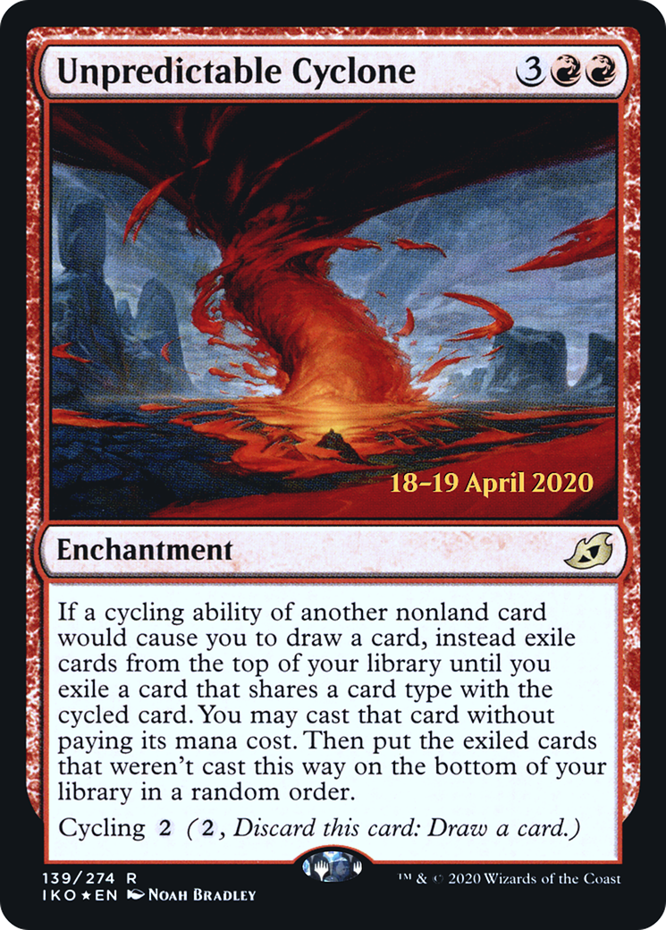 Unpredictable Cyclone (PRE-139) [Ikoria: Lair of Behemoths Promos] Foil MTG Single Wizards of the Coast