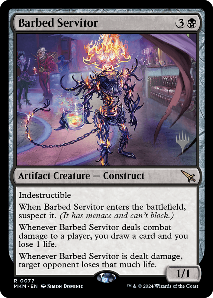 Barbed Servitor (PPMKM-077) [Murders at Karlov Manor Promos] Foil MTG Single Wizards of the Coast