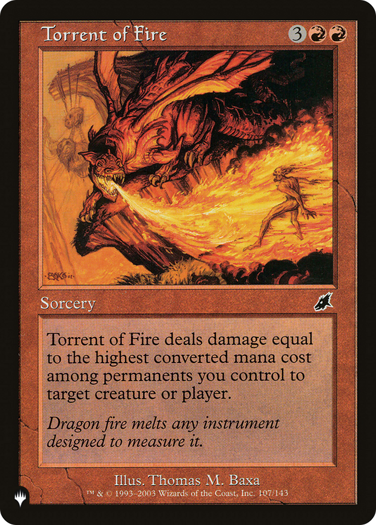 Torrent of Fire (LIST-SCG-107) [Mystery Booster] The List MTG Single Wizards of the Coast