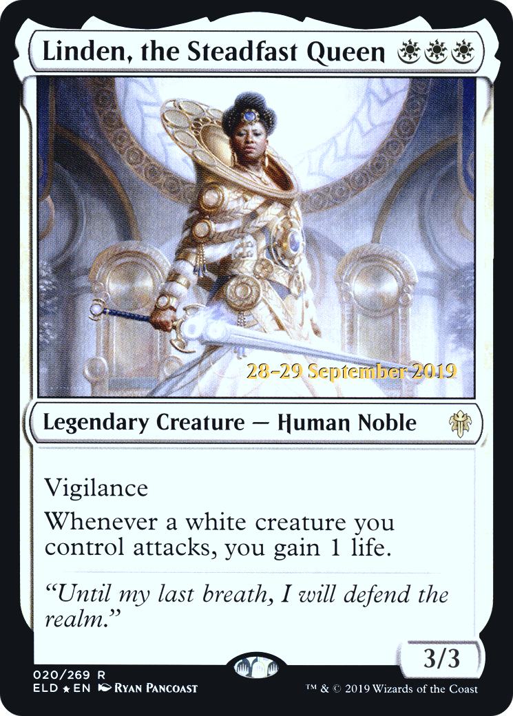 Linden, the Steadfast Queen (PRE-020) [Throne of Eldraine Promos] Foil MTG Single Wizards of the Coast