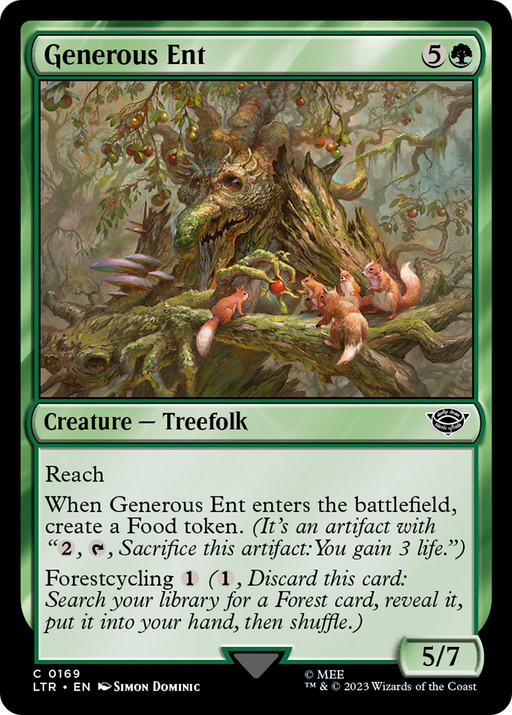 Generous Ent (LTR-169) [The Lord of the Rings: Tales of Middle-earth] MTG Single Wizards of the Coast