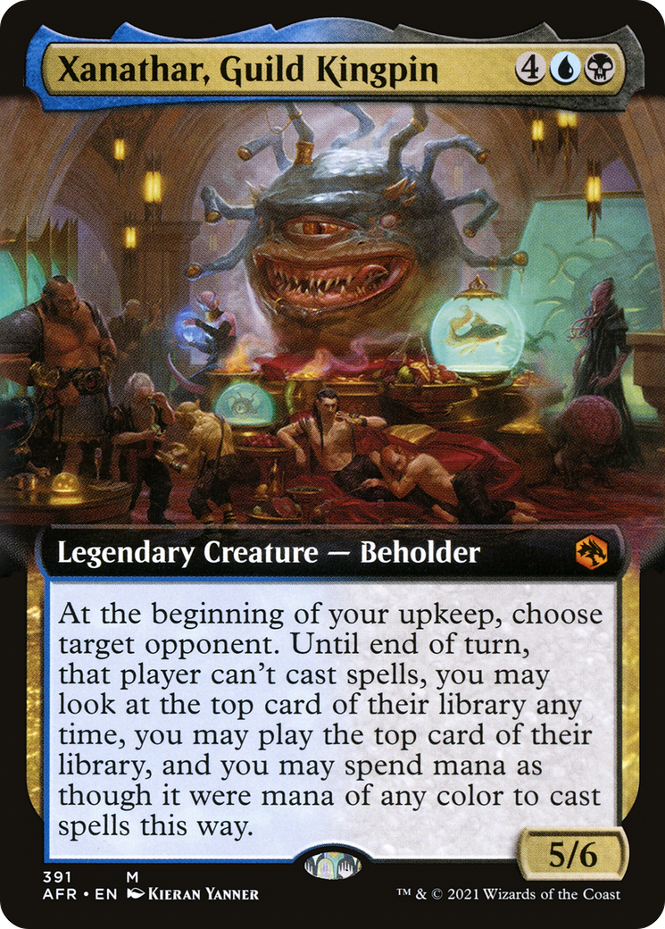 Xanathar, Guild Kingpin (AFR-391) [Adventures in the Forgotten Realms] (Extended Art) Foil MTG Single Wizards of the Coast