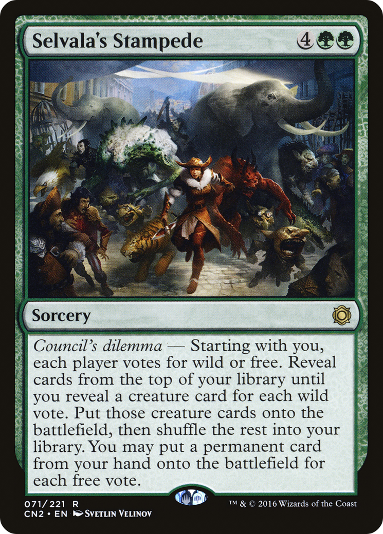 Selvala's Stampede (CN2-071) [Conspiracy: Take the Crown] Foil MTG Single Wizards of the Coast