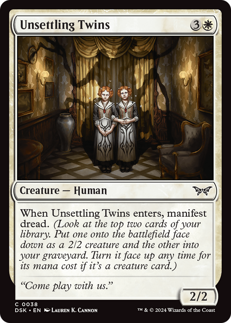Unsettling Twins (DSK-038) [Duskmourn: House of Horror] MTG Single Wizards of the Coast