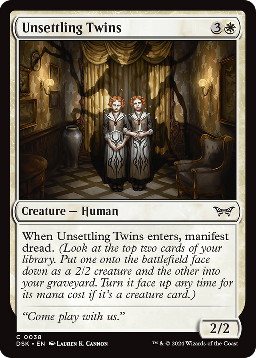 Unsettling Twins (DSK-038) [Duskmourn: House of Horror] MTG Single Wizards of the Coast