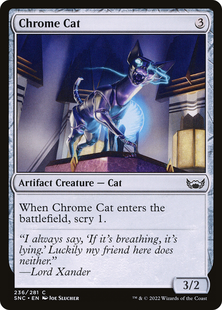 Chrome Cat (SNC-236) [Streets of New Capenna] Foil MTG Single Wizards of the Coast
