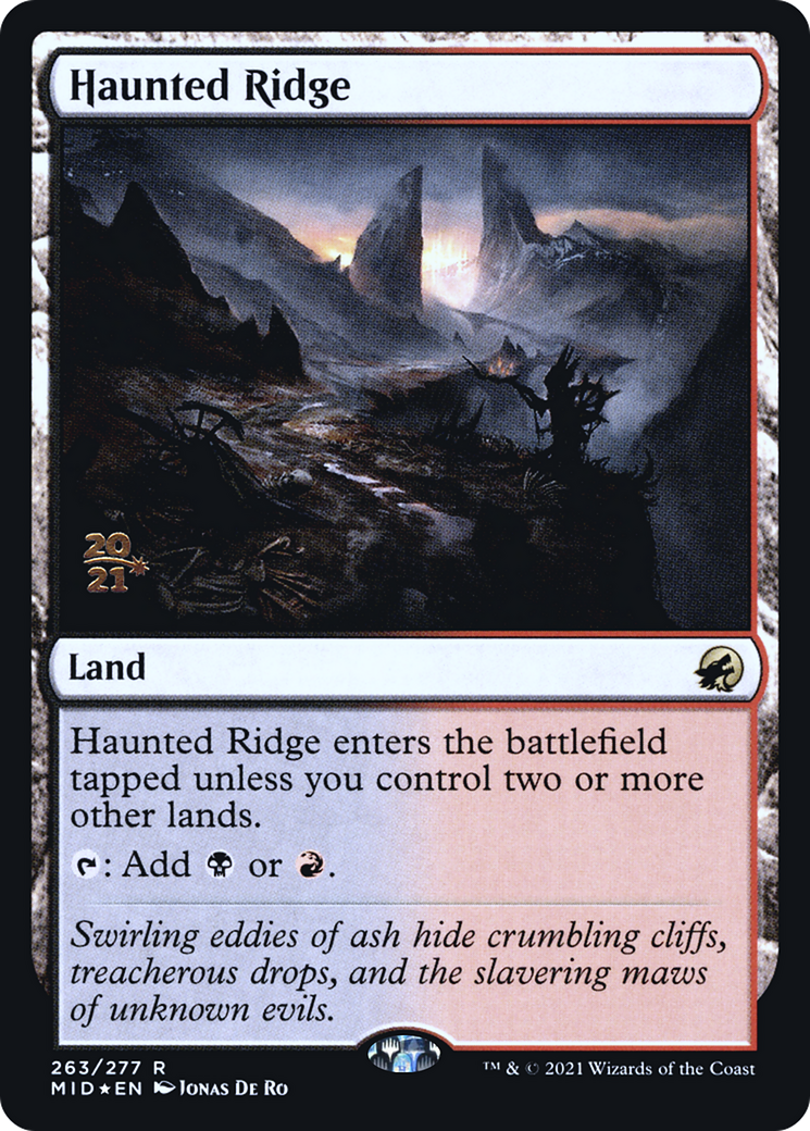 Haunted Ridge (PRE-263) [Innistrad: Midnight Hunt Promos] Foil MTG Single Wizards of the Coast