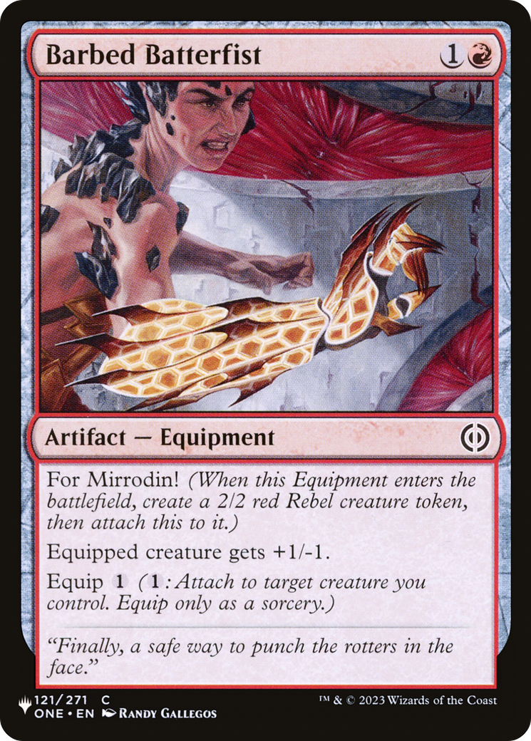 Barbed Batterfist (LIST-ONE-121) [Mystery Booster] The List MTG Single Wizards of the Coast