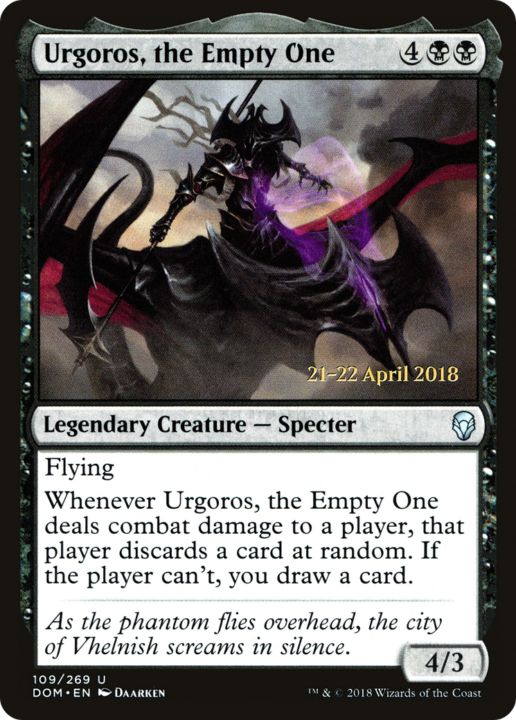 Urgoros, the Empty One (PRE-109) [Dominaria Promos] Foil MTG Single Wizards of the Coast