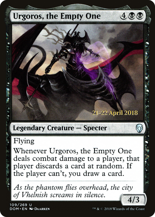 Urgoros, the Empty One (PRE-109) [Dominaria Promos] Foil MTG Single Wizards of the Coast