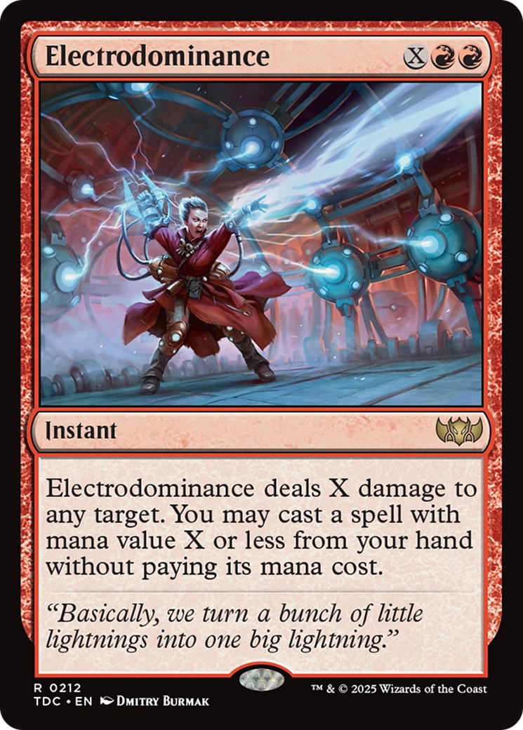 Electrodominance (TDC-212) [Commander: Tarkir: Dragonstorm] MTG Single Wizards of the Coast