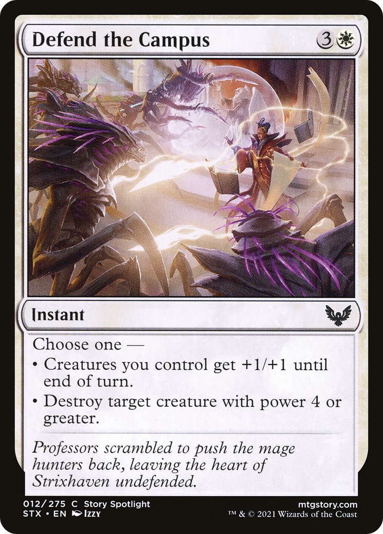 Defend the Campus (STX-012) [Strixhaven: School of Mages] MTG Single Wizards of the Coast