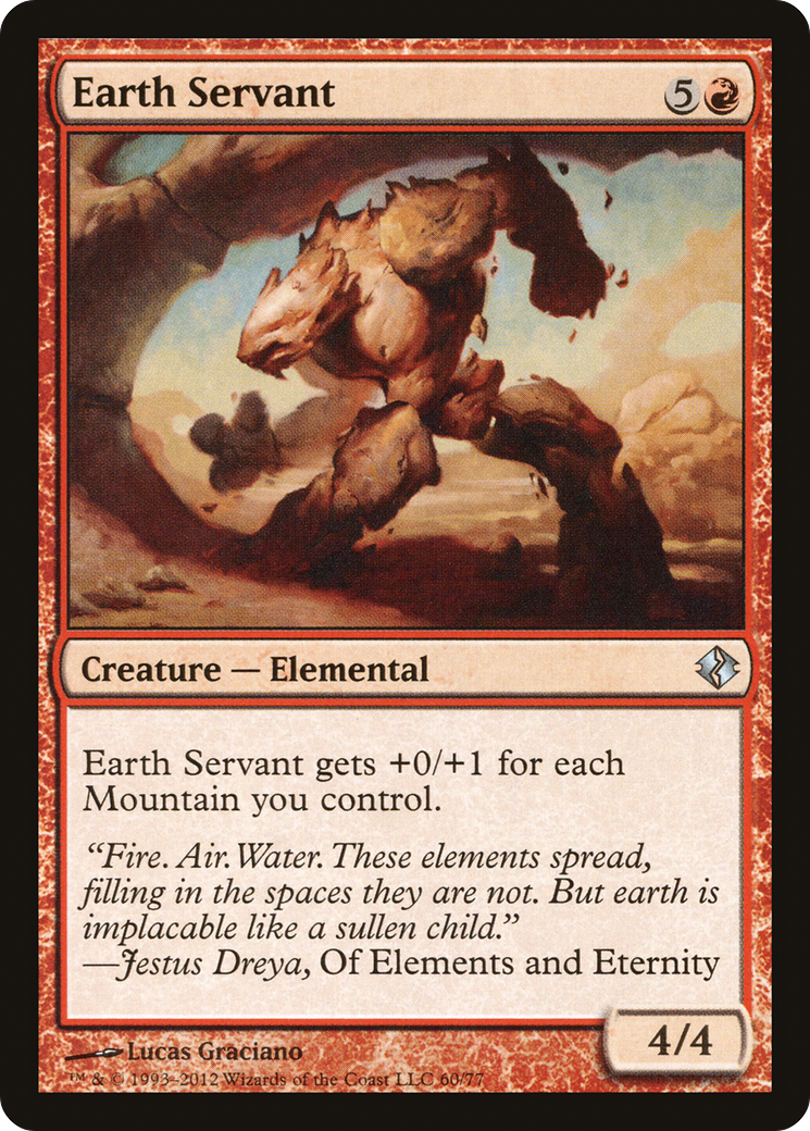 Earth Servant (DDI-060) [Misc] Duel Decks: Venser vs. Koth MTG Single Wizards of the Coast