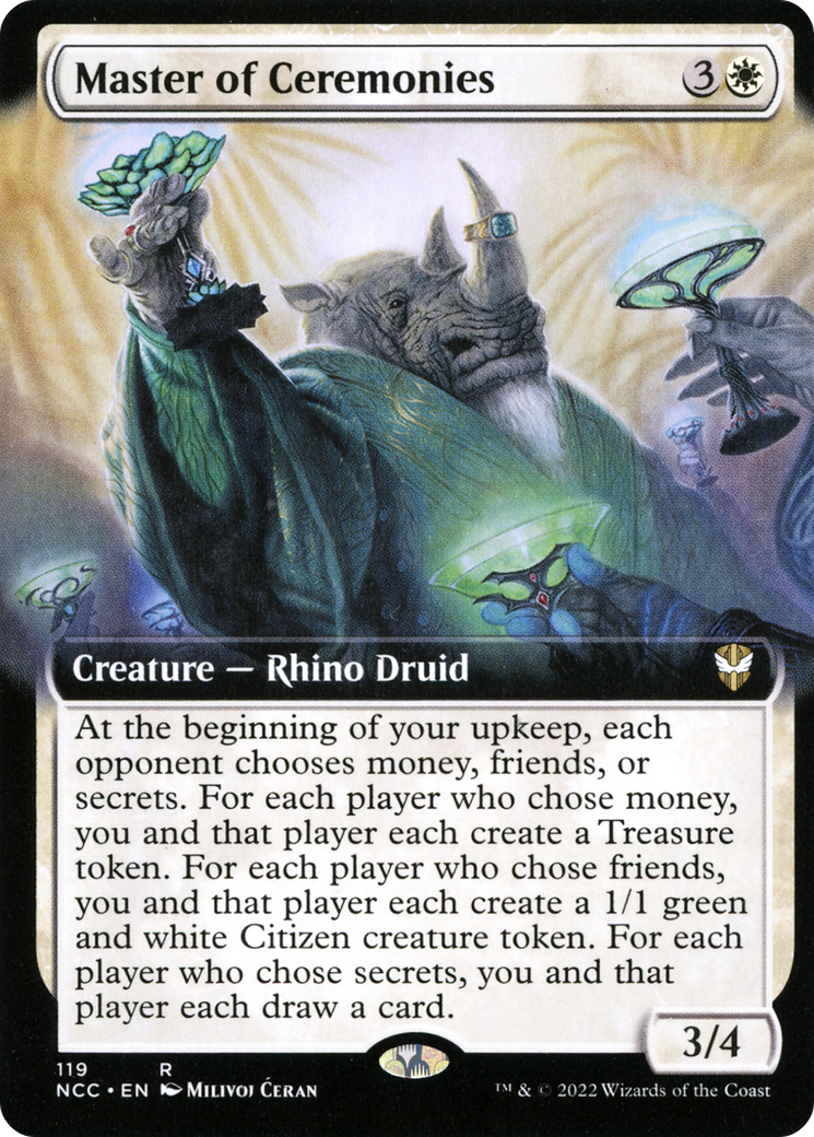 Master of Ceremonies (NCC-119) [New Capenna Commander] (Extended Art) MTG Single Wizards of the Coast