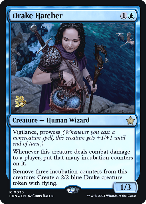 Drake Hatcher (PRE-035) [Foundations Promos] Foil MTG Single Wizards of the Coast