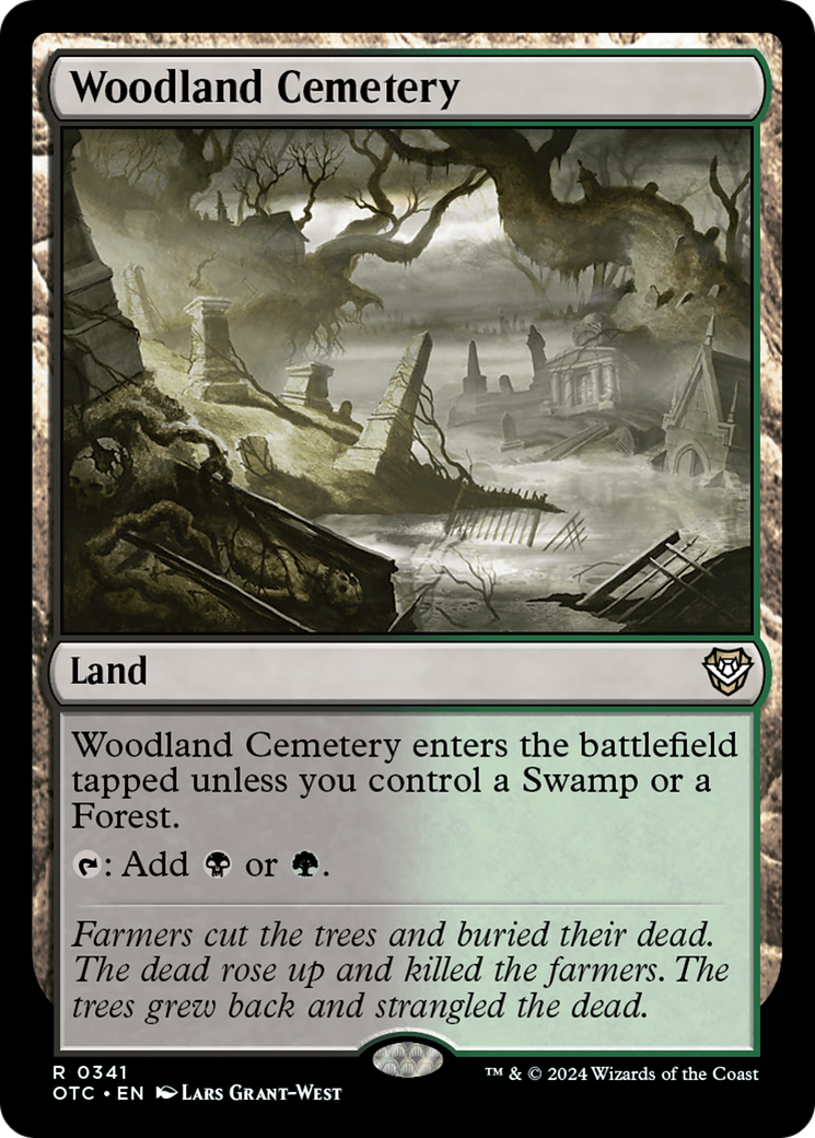 Woodland Cemetery (OTC-341) [Outlaws of Thunder Junction Commander] MTG Single Wizards of the Coast
