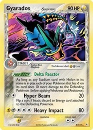 Gyarados (Delta Species) (8/110) - [EX: Holon Phantoms] Reverse Holofoil Pokemon Single Pokémon