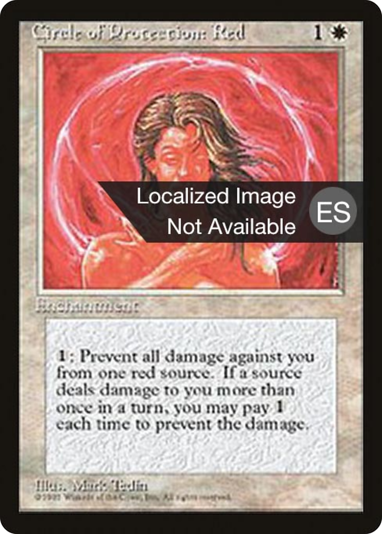 Circle of Protection: Red (4BB-017) [Fourth Edition Foreign Black Border] MTG Single Wizards of the Coast