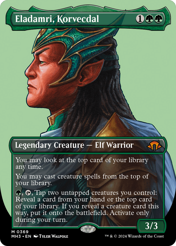 Eladamri, Korvecdal (MH3-369) [Modern Horizons 3] (Borderless) Foil MTG Single Wizards of the Coast