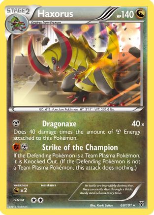 Haxorus (69/101) Holofoil [BW: Plasma Blast] Pokemon Single Pokémon