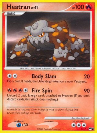 Heatran (1/17) Holofoil [Promos: POP Series 8] Pokemon Single Pokémon