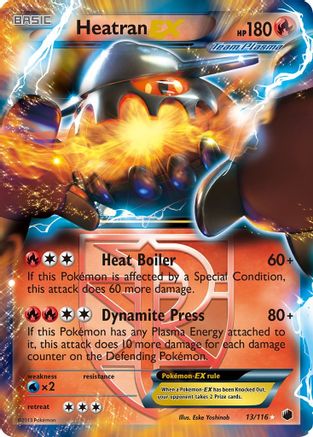 Heatran EX (Team Plasma) (/116) Holofoil [BW: Plasma Freeze] Pokemon Single Pokémon
