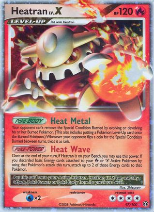 Heatran LV.X (/100) Holofoil [DP: Stormfront] Pokemon Single Pokémon