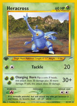 Heracross (/105) 1st Edition [Vintage: Neo Destiny] Pokemon Single Pokémon