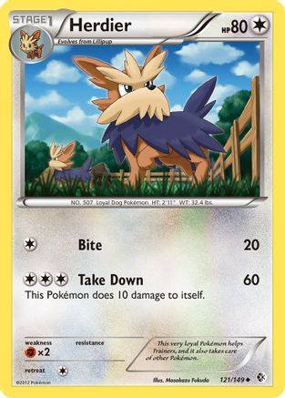 Herdier (/149) Reverse Holofoil [BW: Boundaries Crossed] Pokemon Single Pokémon