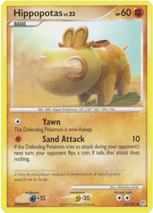 Hippopotas (/130) Reverse Holofoil [DP: Base Set] Pokemon Single Pokémon