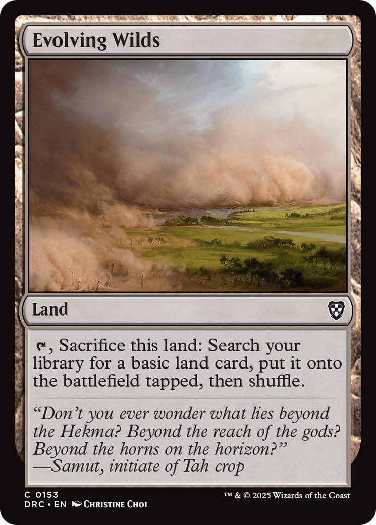 Evolving Wilds (0153) (DRC-153) [Commander: Aetherdrift] MTG Single Wizards of the Coast