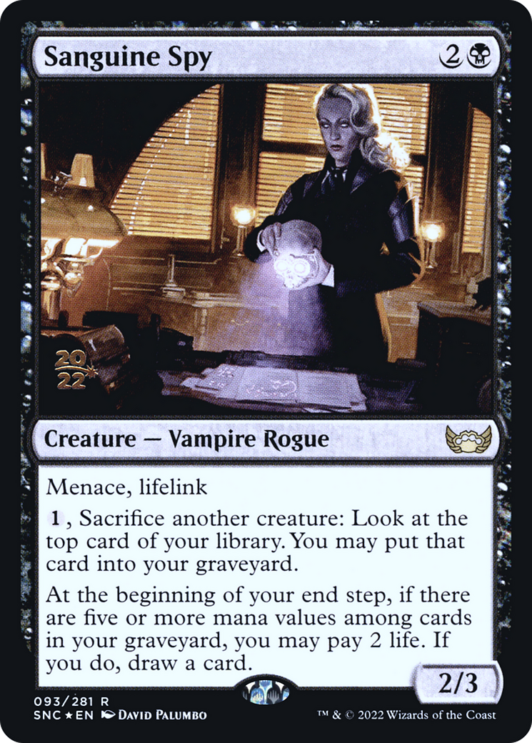 Sanguine Spy (PRE-93S) [Streets of New Capenna Promos] Foil MTG Single Wizards of the Coast