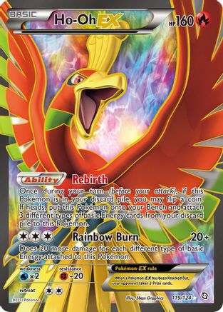 Ho-Oh Ex (119 Full Art) (/124) Holofoil [BW: Dragons Exalted] Pokemon Single Pokémon