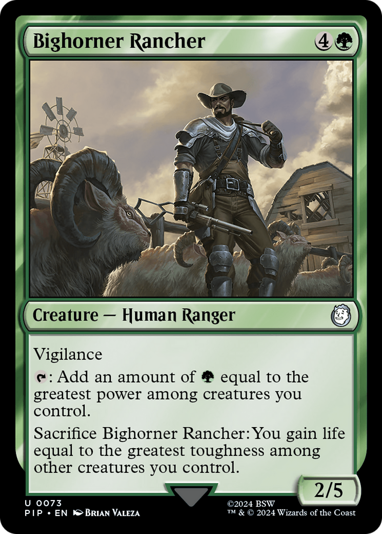 Bighorner Rancher (PIP-073) [Fallout] Foil MTG Single Wizards of the Coast