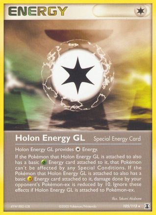 Holon Energy GL (105/113) - [EX: Delta Species] Reverse Holofoil Pokemon Single Pokémon