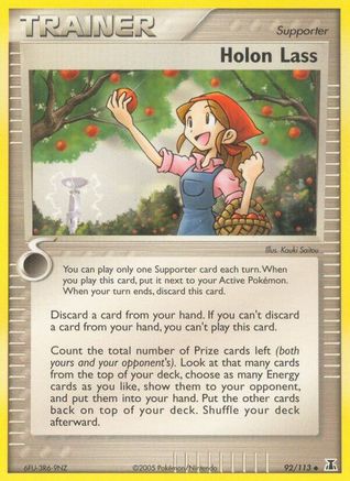 Holon Lass (92/113) [EX: Delta Species] Pokemon Single Pokémon
