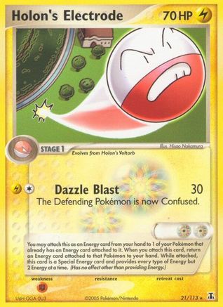 Holon's Electrode (21/113) Reverse Holofoil [EX: Delta Species] Pokemon Single Pokémon