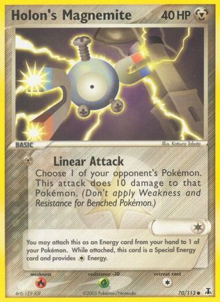 Holon's Magnemite (70/113) - [EX: Delta Species] Pokemon Single Pokémon