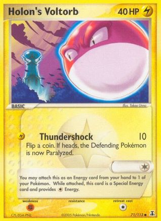 Holon's Voltorb (71/113) Reverse Holofoil [EX: Delta Species] Pokemon Single Pokémon