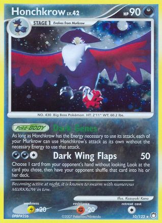 Honchkrow (/123) Reverse Holofoil [DP: Mysterious Treasures] Pokemon Single Pokémon
