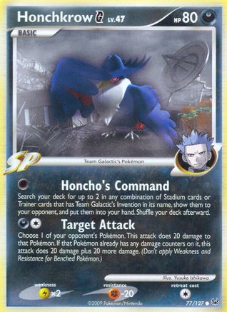 Honchkrow G (77/127) - [Platinum: Base set] Pokemon Single Pokémon