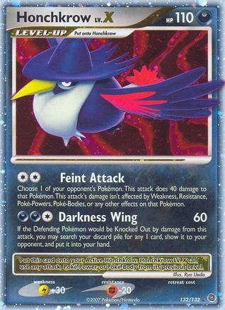 Honchkrow LV.X (/132) Holofoil [DP: Secret Wonders] Pokemon Single Pokémon