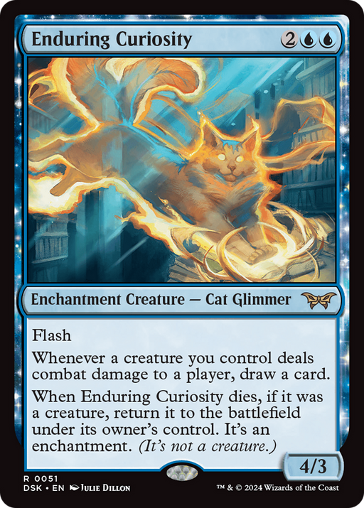 Enduring Curiosity (DSK-051) [Duskmourn: House of Horror] MTG Single Wizards of the Coast