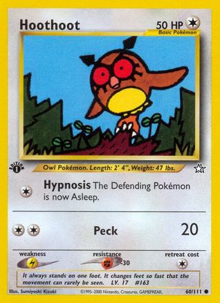 Hoothoot (60/111) 1st Edition [Vintage: Neo Genesis] Pokemon Single Pokémon