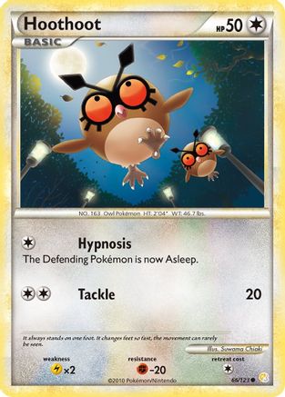 Hoothoot (66/123) Reverse Holofoil [HGSS: Base Set] Pokemon Single Pokémon