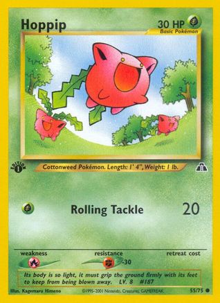 Hoppip (55/75) 1st Edition [Vintage: Neo Discovery] Pokemon Single Pokémon