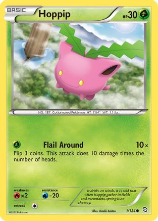 Hoppip (/124) Reverse Holofoil [BW: Dragons Exalted] Pokemon Single Pokémon