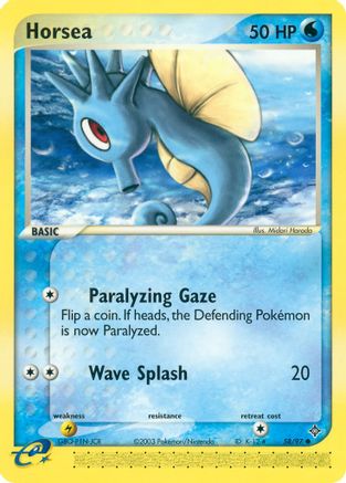 Horsea - 58/97 (58/97) Reverse Holofoil [EX: Dragon] Pokemon Single Pokémon
