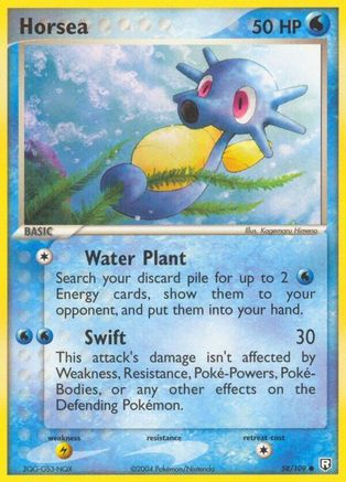 Horsea (58/109) Reverse Holofoil [EX: Team Rocket Returns] Pokemon Single Pokémon